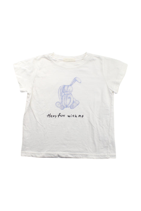 A White Short Sleeve T Shirts from Monbebe in size 5T for neutral. (Front View)