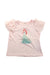 A Pink Short Sleeve Tops from Petit Main in size 2T for girl. (Front View)