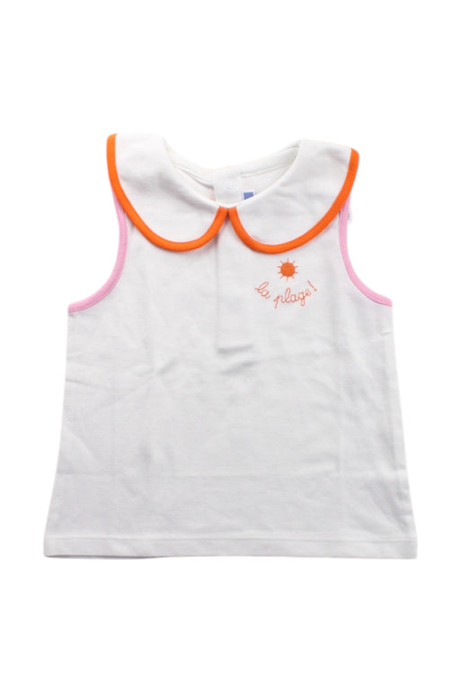 A White Sleeveless Tops from Jacadi in size 3T for girl. (Front View)