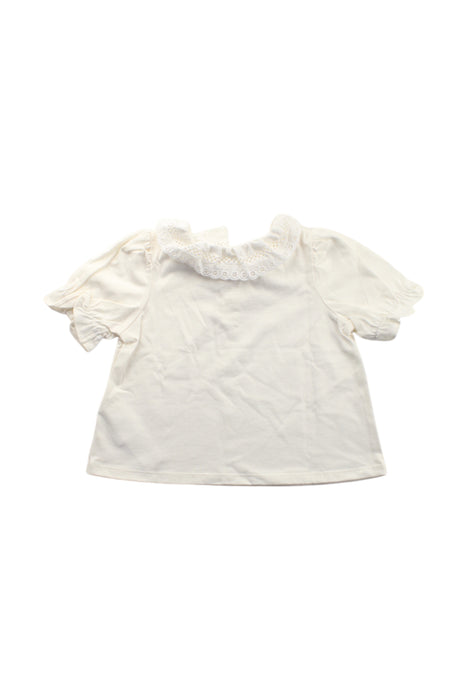 A White Short Sleeve Tops from Cyrillus in size 3T for girl. (Back View)