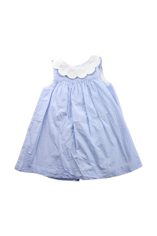 A Blue Sleeveless Dresses from Jacadi in size 3T for girl. (Front View)