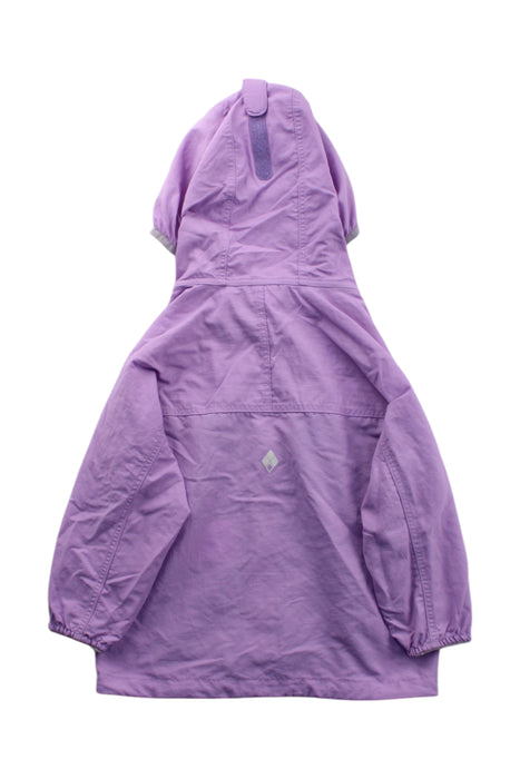 A Purple Rain Jackets from Mont-bell in size 18-24M for neutral. (Back View)