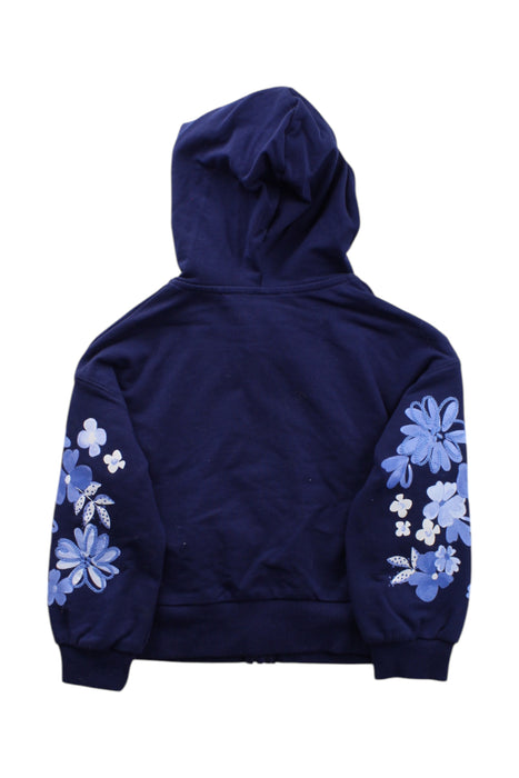 A Navy Zippered Sweatshirts from Mayoral in size 3T for girl. (Back View)