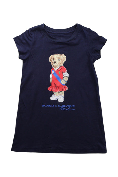 A Navy Short Sleeve Dresses from Polo Ralph Lauren in size 3T for girl. (Front View)