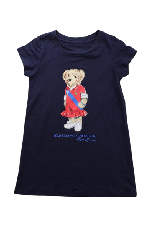A Navy Short Sleeve Dresses from Polo Ralph Lauren in size 3T for girl. (Front View)