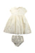A Ivory Dress Sets from Ralph Lauren in size 12-18M for girl. (Back View)