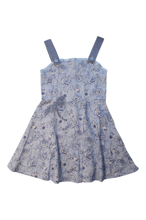A Blue Sleeveless Dresses from Gingersnaps in size 12Y for girl. (Front View)