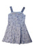 A Blue Sleeveless Dresses from Gingersnaps in size 12Y for girl. (Back View)