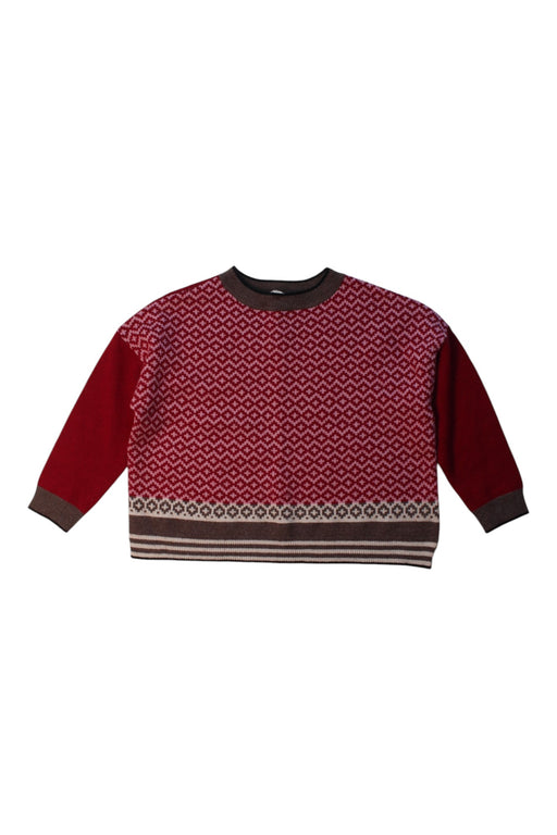 A Red Knit Sweaters from Caramel in size 6T for girl. (Front View)