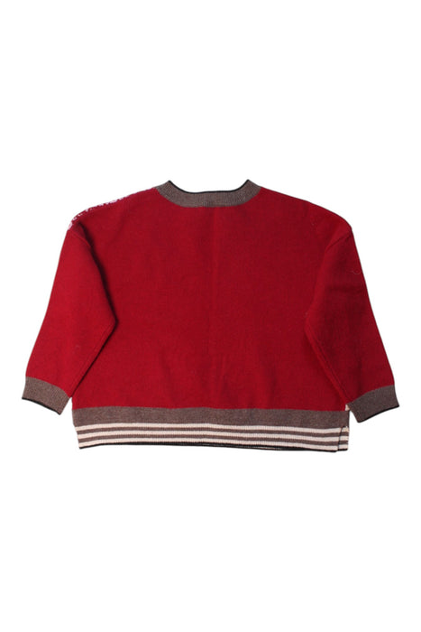 A Red Knit Sweaters from Caramel in size 6T for girl. (Back View)