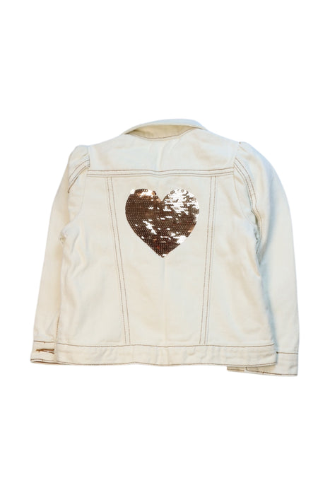 A Ivory Lightweight Jackets from Seed in size 3T for girl. (Back View)