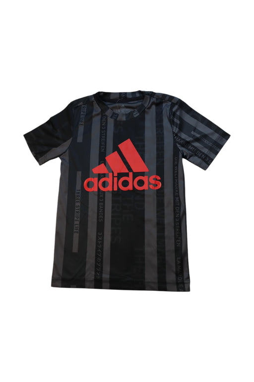 A Black Active Tops from Adidas in size 7Y for boy. (Front View)