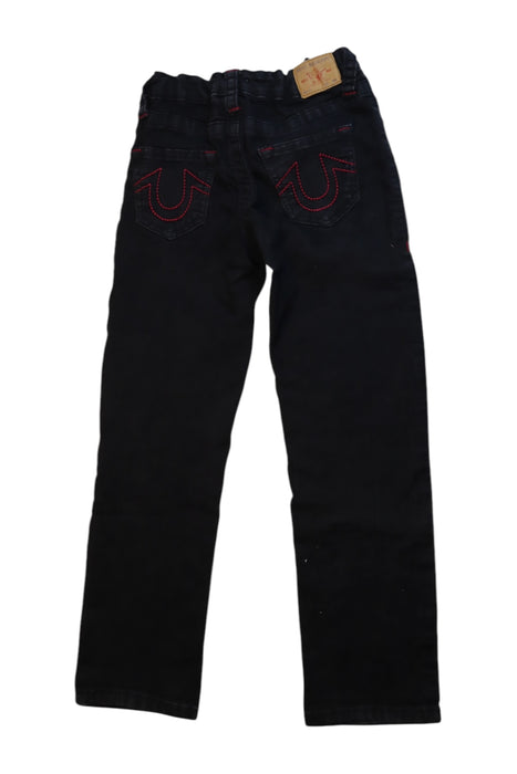 A Black Jeans from True Religion in size 7Y for boy. (Back View)