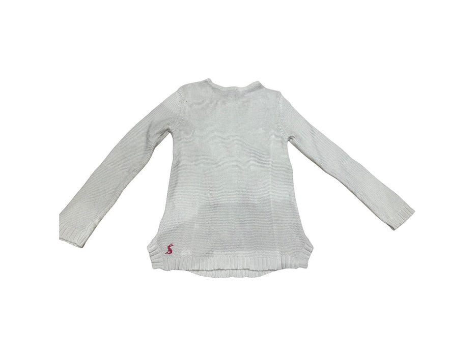 A White Knit Sweaters from Joules in size 6T for girl. (Back View)