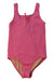 A Pink Swimsuits from Crewcuts in size 7Y for girl. (Front View)