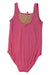 A Pink Swimsuits from Crewcuts in size 7Y for girl. (Back View)