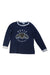 A Navy Long Sleeve T Shirts from Petit Bateau in size 6T for boy. (Front View)