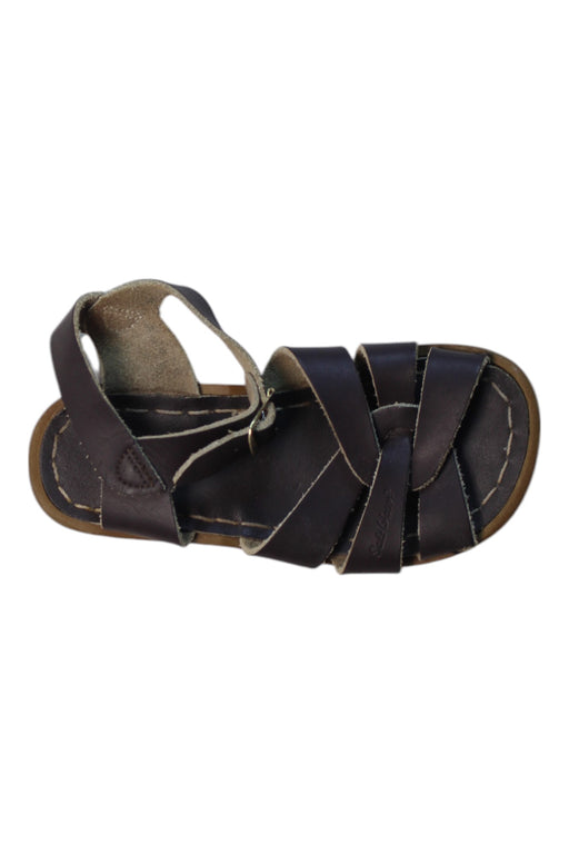 A Brown Sandals from Salt-Water in size 4T for neutral. (Front View)