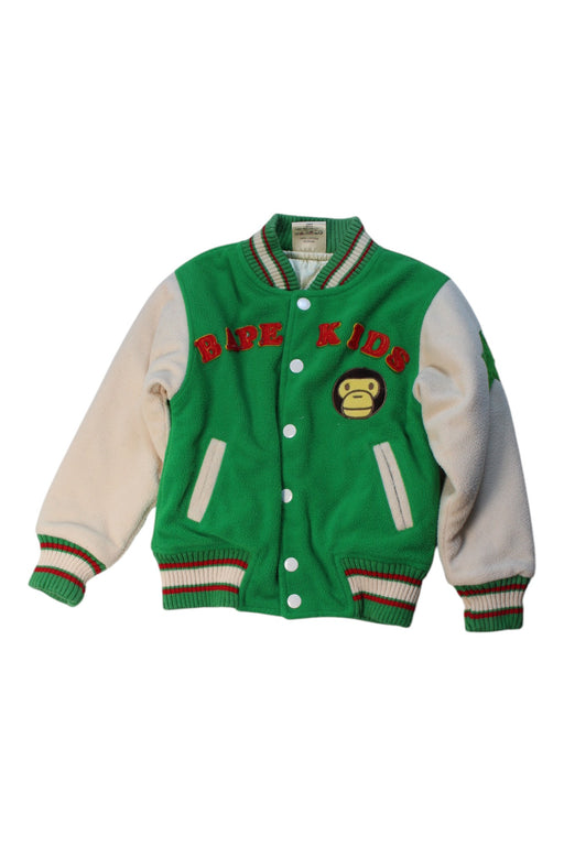 A Green Lightweight Jackets from BAPE KIDS in size 2T for boy. (Front View)