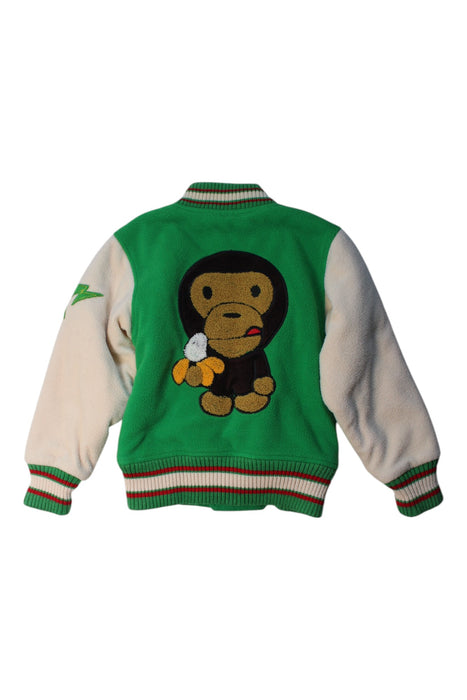 A Green Lightweight Jackets from BAPE KIDS in size 2T for boy. (Back View)