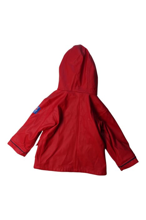 A Red Rain Jackets from Jojo Maman Bébé in size 12-18M for neutral. (Back View)