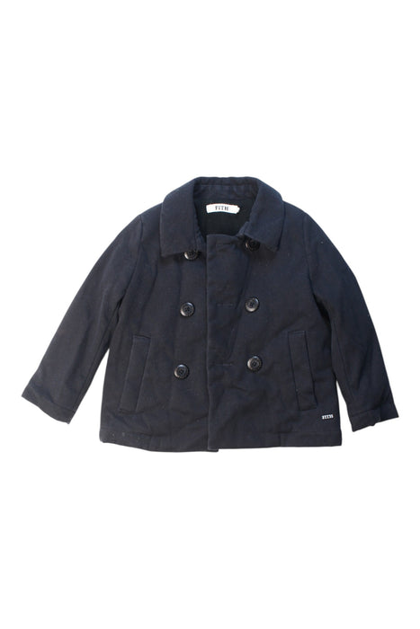 A Navy Coats from FITH in size 2T for boy. (Front View)