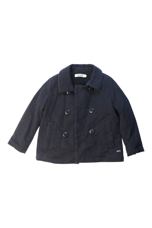 A Navy Coats from FITH in size 2T for boy. (Front View)