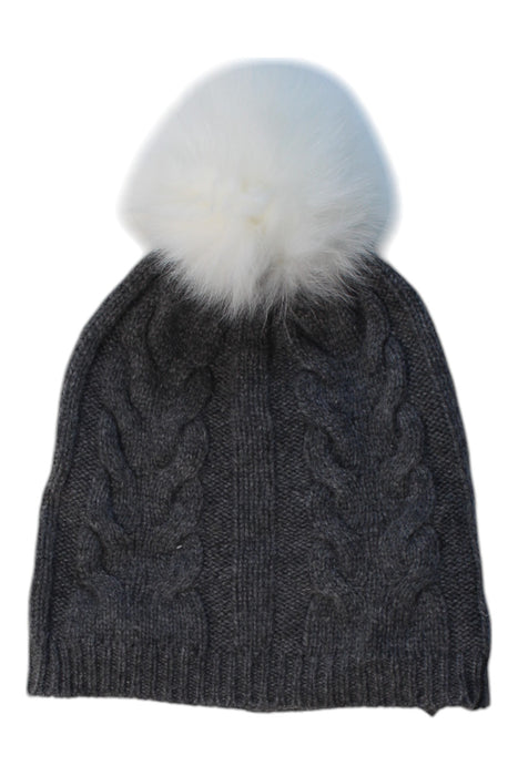 A Grey Winter Hats from Yves Salomon in size O/S for girl. (Front View)