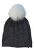 A Grey Winter Hats from Yves Salomon in size O/S for girl. (Front View)
