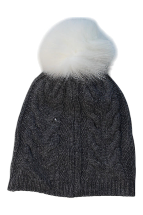 A Grey Winter Hats from Yves Salomon in size O/S for girl. (Back View)