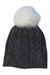 A Grey Winter Hats from Yves Salomon in size O/S for girl. (Back View)