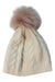 A Beige Winter Hats from Yves Salomon in size O/S for girl. (Back View)