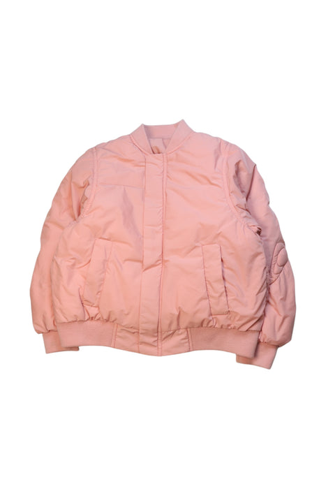 A Pink Puffer/Quilted Jackets from jnby by JNBY in size 5T for girl. (Front View)