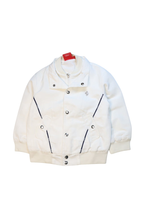 A White Puffer/Quilted Coats & Outerwear from Ferrari in size 3T for neutral. (Front View)