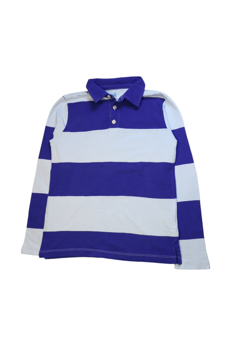 A Blue Long Sleeve Polos from Crewcuts in size 8Y for neutral. (Front View)