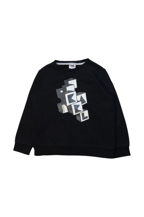 A Black Sweatshirts from Karl Lagerfeld in size 6T for neutral. (Front View)
