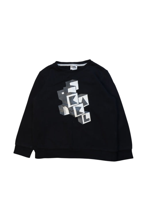 A Black Sweatshirts from Karl Lagerfeld in size 6T for neutral. (Front View)