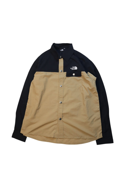 A Beige Long Sleeve Shirts from The North Face in size 10Y for neutral. (Front View)