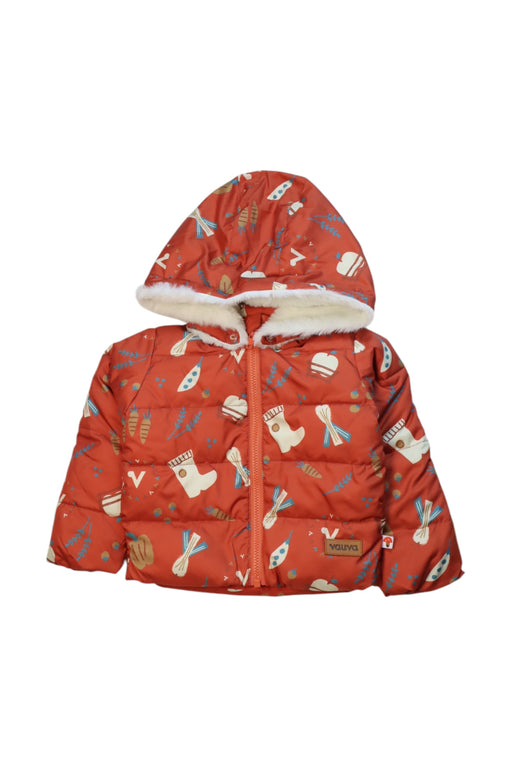 A Red Puffer/Quilted Coats & Outerwear from Vauva in size 6-12M for neutral. (Front View)