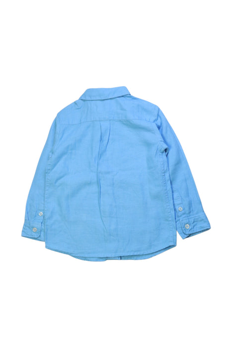 A Blue Long Sleeve Shirts from Jacadi in size 3T for neutral. (Back View)