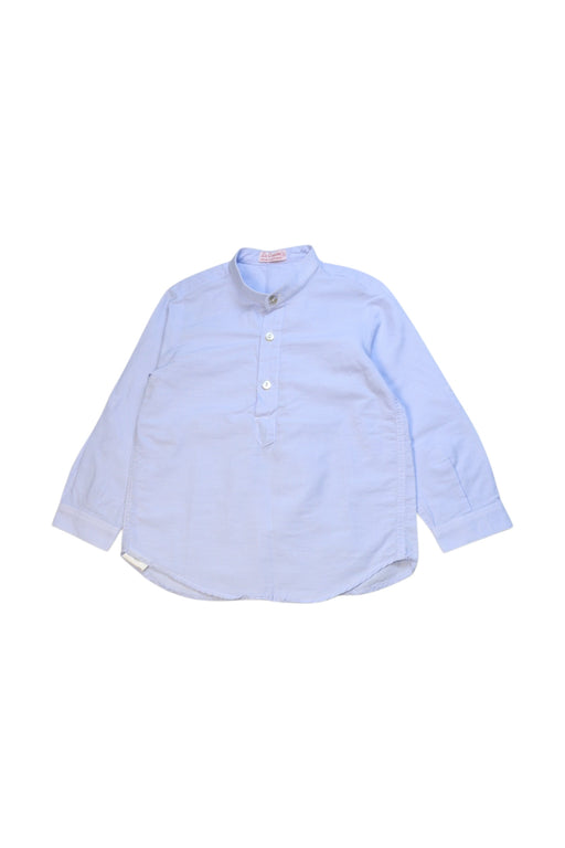 A Blue Long Sleeve Shirts from La Coqueta in size 3T for boy. (Front View)