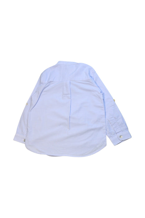 A Blue Long Sleeve Shirts from La Coqueta in size 3T for boy. (Back View)