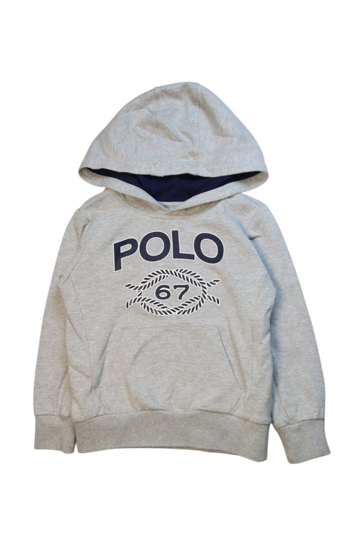 A Grey Hooded Sweatshirts from Polo Ralph Lauren in size 4T for neutral. (Front View)