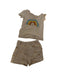 A Beige Shorts Sets from Mori in size 6-12M for girl. (Front View)