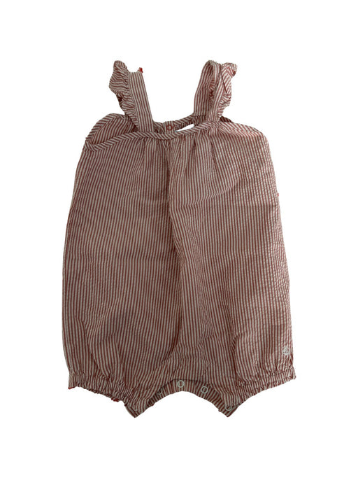 A Brown Sleeveless Rompers from Petit Bateau in size 3-6M for girl. (Front View)