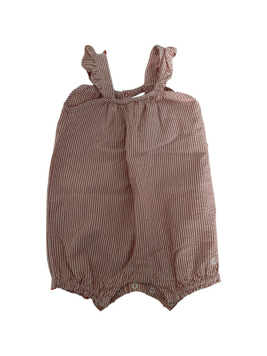 A Brown Sleeveless Rompers from Petit Bateau in size 3-6M for girl. (Front View)
