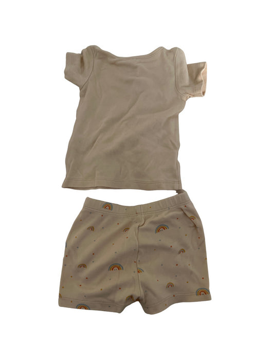 A Beige Shorts Sets from Mori in size 6-12M for girl. (Back View)