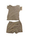 A Beige Shorts Sets from Mori in size 6-12M for girl. (Back View)