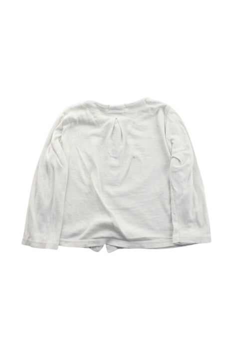 A White Cardigans from Petit Bateau in size 2T for neutral. (Back View)