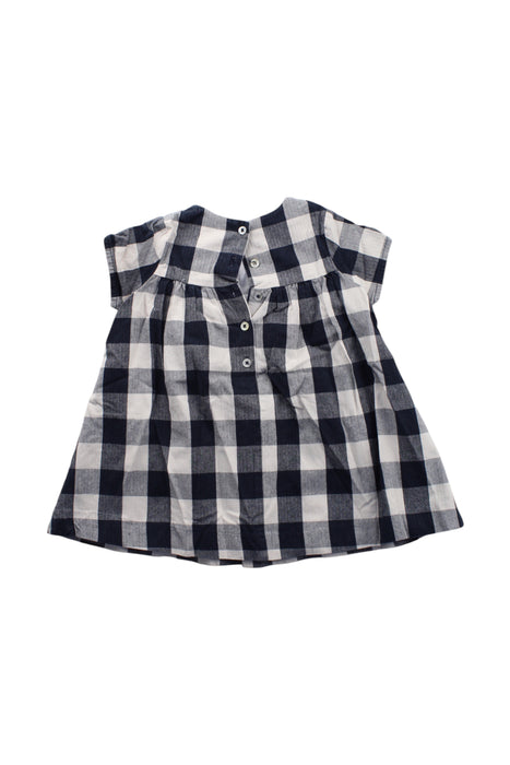 A Navy Short Sleeve Dresses from Natalys in size 2T for girl. (Back View)